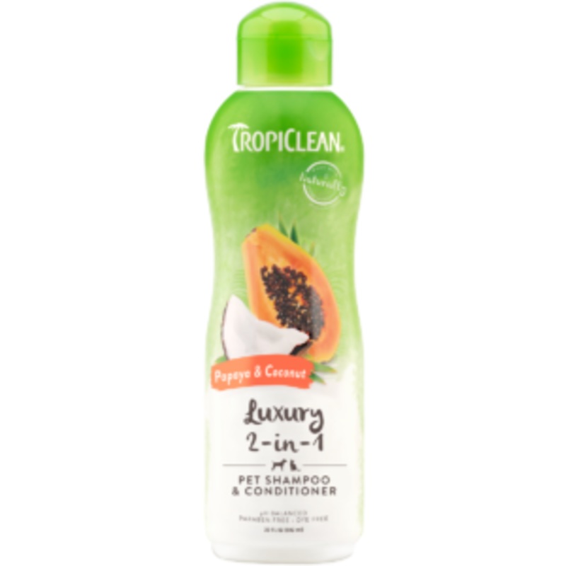 Tropiclean Papaya & Coconut Pet Shampoo & Conditioner 592ml Dog & Cat