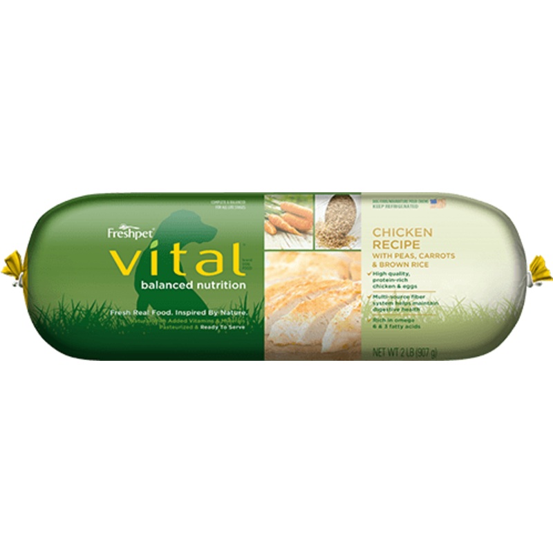 Vital Balanced Nutrition Chicken Dog Food Recipe With Peas, Carrots & Brown Rice 2 lb
