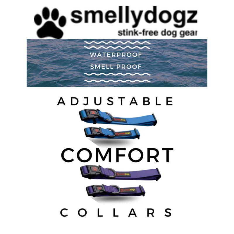Adjustable Comfort Collar | Smellydogz 12-16 INCH BLACK