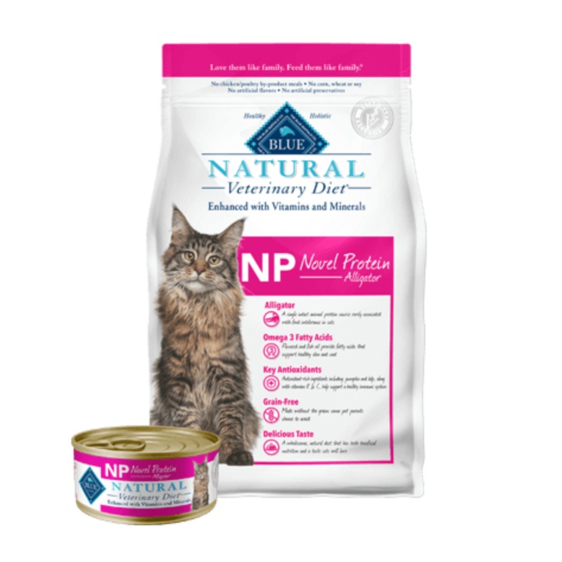 Blue Buffalo BLUE Natural Veterinary Diet NP Novel Protein Alligator Dry Cat Food 7-lb SPECIAL ORDER