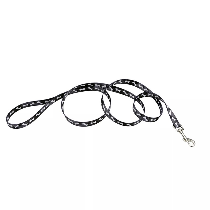 Coastal Pet Products Styles Dog Leash Black Bones 5/8″ x 6′