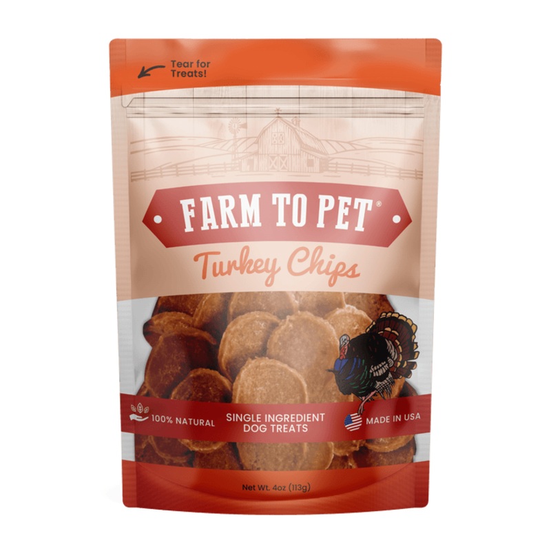 Farm To Pet Turkey Chips Single Ingredient Dog Treats 4 oz