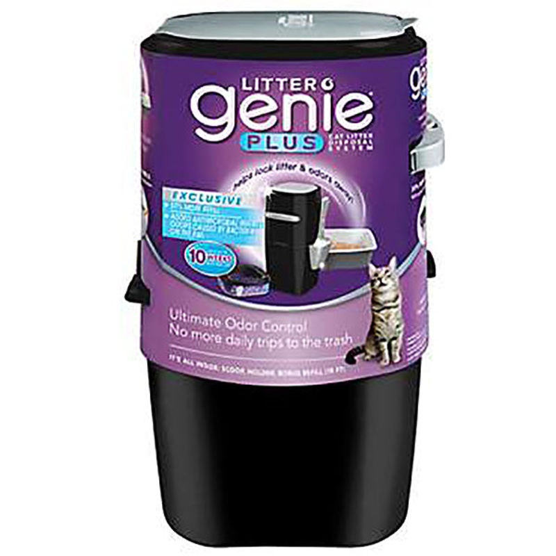 Litter Genie Plus Cat Litter Disposal System Black Holds Up To 10 Weeks of Cat Litter ( For 1 Cat )