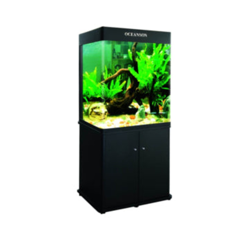 Oceanson RHE60 – 60cm Tall Cube Aquarium and Cabinet Black