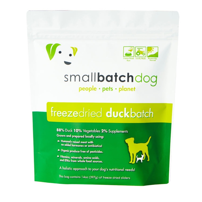 Smallbatch Duckbatch Freeze Dried Dog Food 14 Oz Sliders