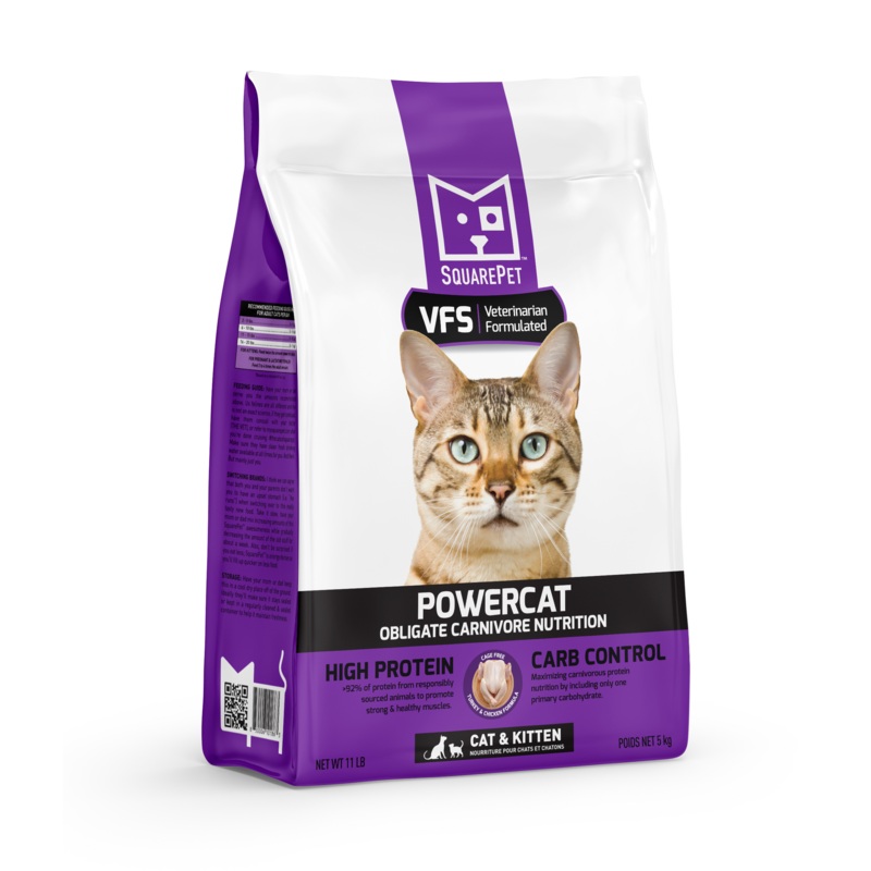 SquarePet VFS POWERCAT Turkey & Chicken for Cats 4.4 Lbs