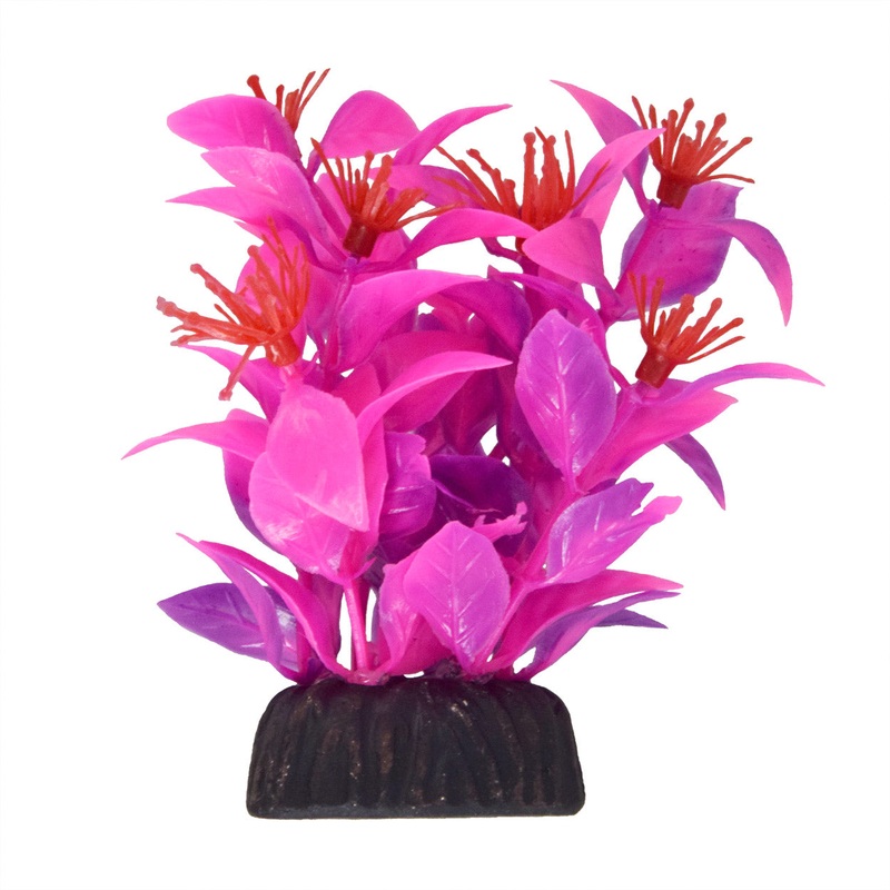 Underwater Treasures Ludwigia Pink Plastic Plant 3 inch