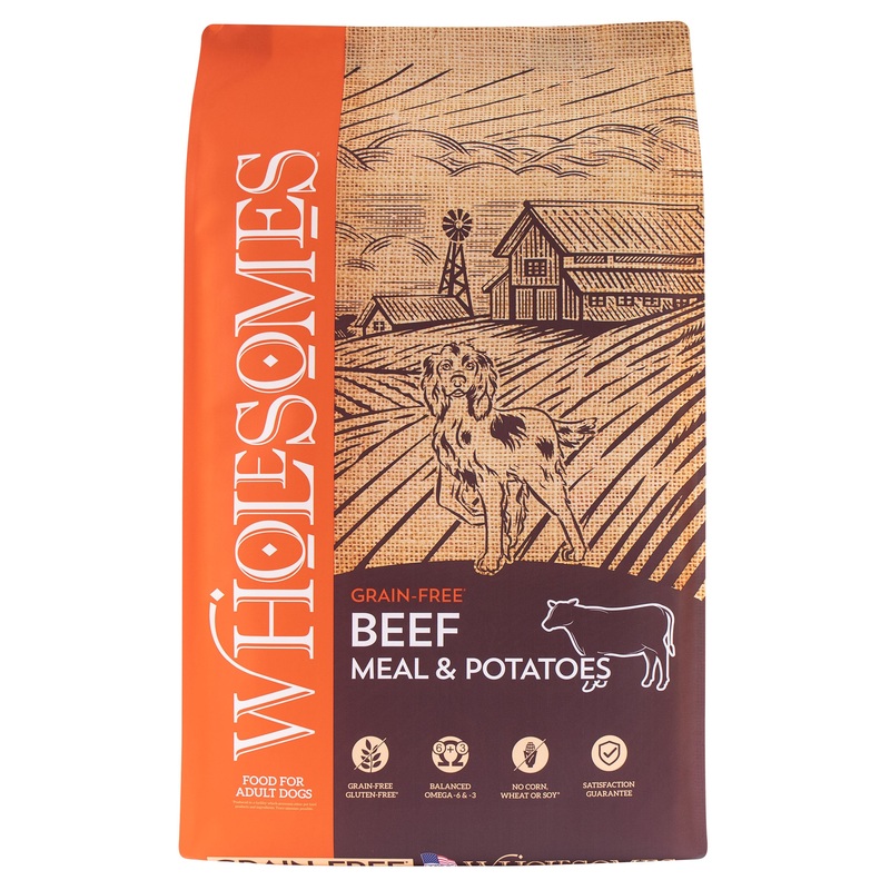Wholesomes Beef Meal & Potatoes Grain-Free Dry Dog Food Grain-Free Dog Treats 35 lb 35lb