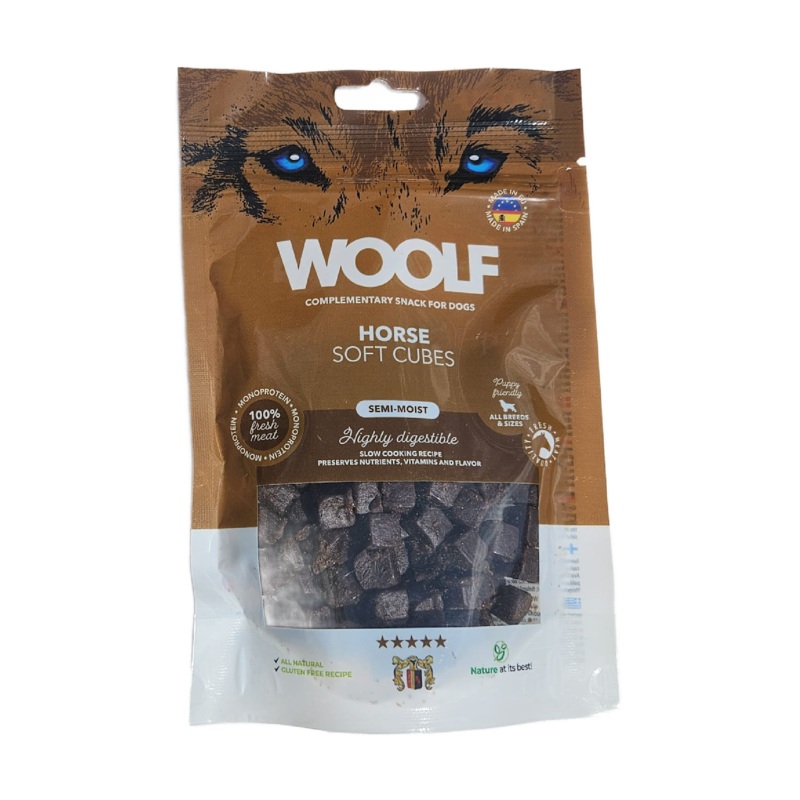 Woolf Soft Cubes – Horse 100g