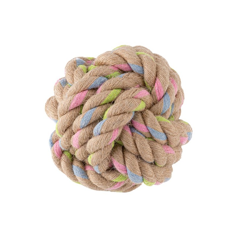 Beco Pets Hemp Rope Chunky Ball Dog Toy – Small
