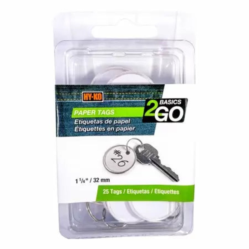 Hy-ko Products Paper Id Tags W/ring, Size 1-1/4″ 1 1/4″