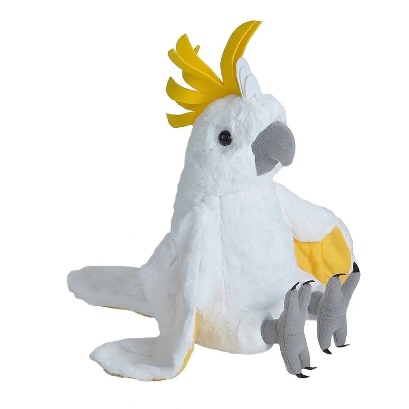 Kids Plush Sulphur Crested Cockatoo 12″ Cuddlekin