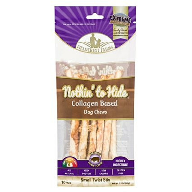 Nothing to Hide Twist Stix Bacon Small 10PK