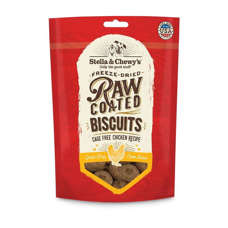 Stella & Chewy’s Cage-Free Chicken Grain-Free Freeze-Dried Raw Coated Biscuits Dog Treats