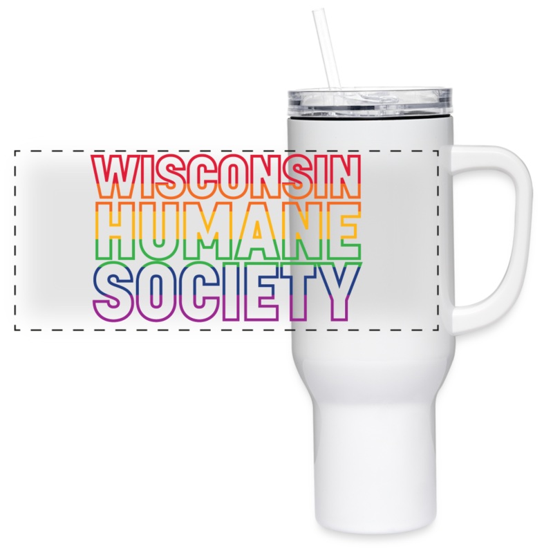 WHS Pride Rainbow 40 oz Travel Tumbler One Size