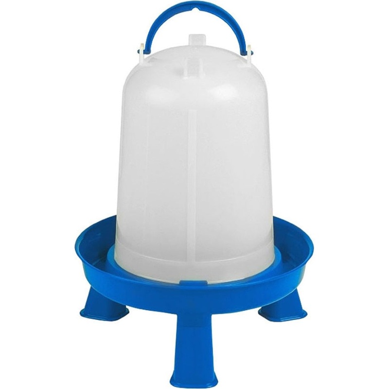 Double-Tuf Poultry Waterer with Legs 1.5 QT BLUE/WHITE