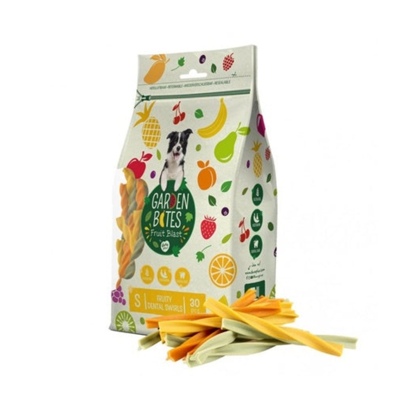 Duvo+ Garden Bites Fruity Dental Swirls 13cm -30Pcs – Mix Colors