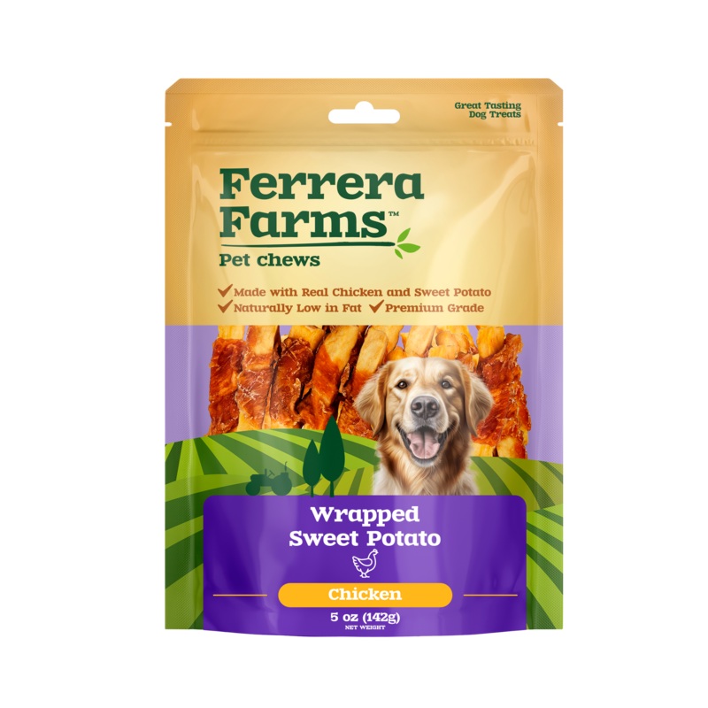 Ferrera Farms Chicken Wrapped Sweet Potato Dog Chews 5oz