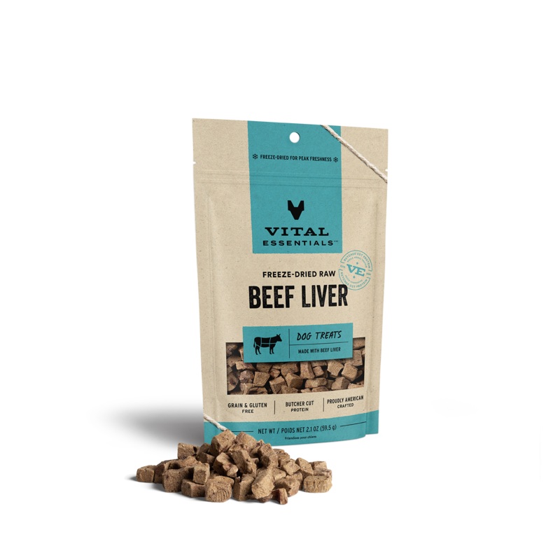 Vital Essentials Freeze Dried Raw Beef Liver Dog Treats