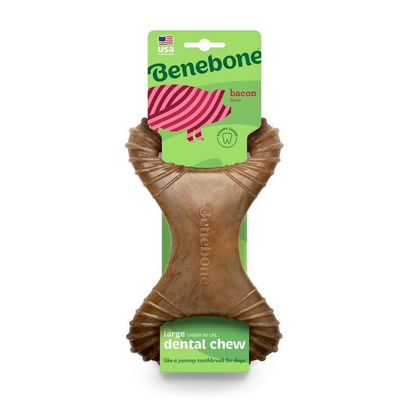 Benebone Dental Dog Chew Toy  Bacon – Small