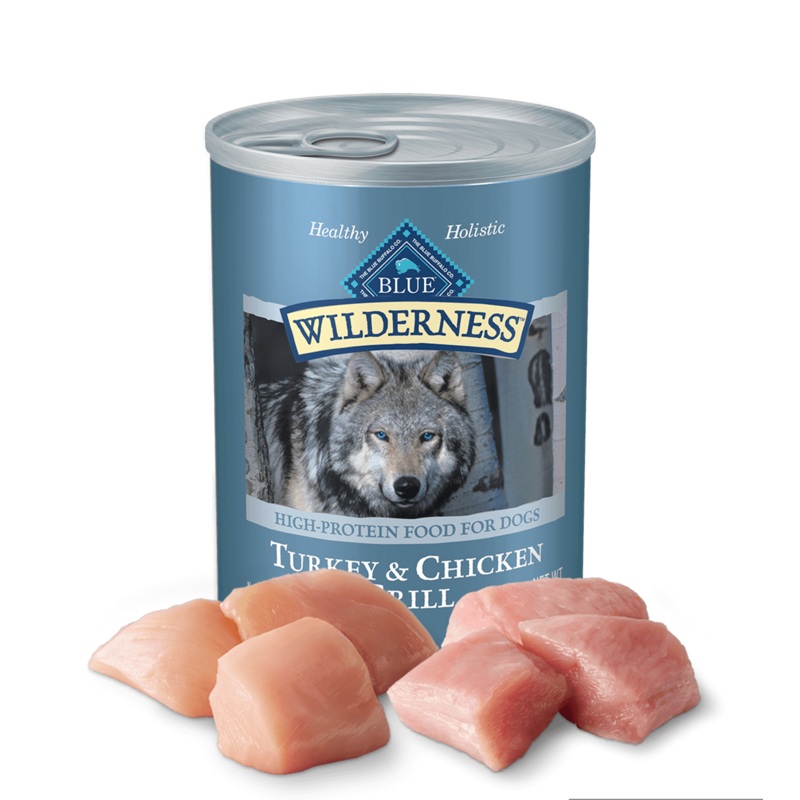 Blue Buffalo Wilderness Grain Free Canned Dog Food, Turkey and Chicken Grill Recipe (12×12.5 oz) 12.5 oz