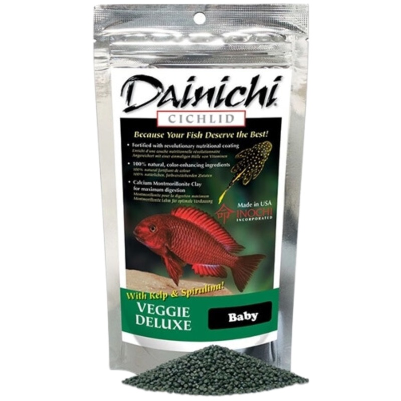 Dainichi Cichlid Cichlid Veggie Deluxe Sinking Baby Pellet 100g 100gr Bag