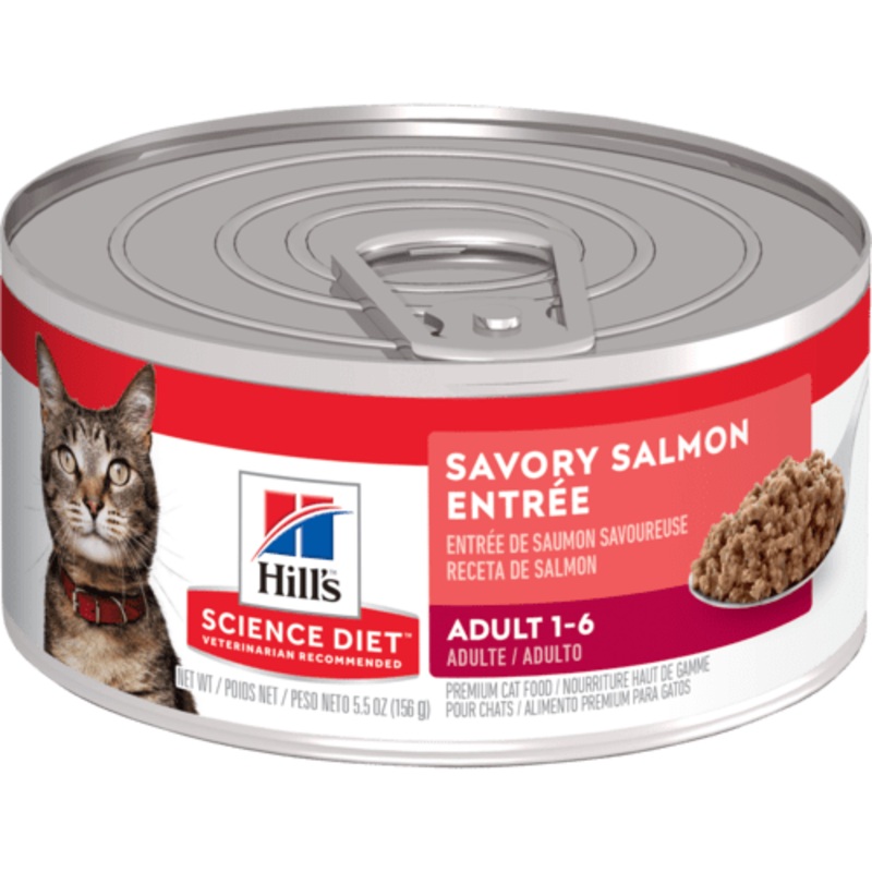 Hill’s Science Diet Adult Savory Salmon Entre Wet Cat Food 5.5 oz