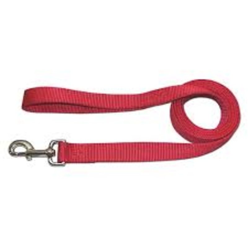 Leather Brothers One Ply Nylon Lead 3/8″ x 6 ft. Red