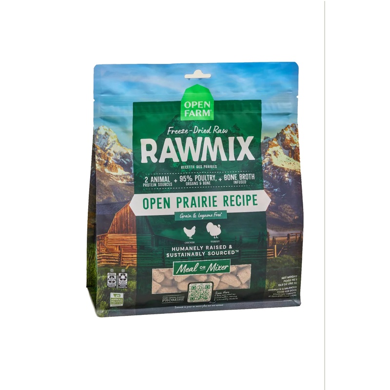Open Farm Raw Mix Open Prairie Freeze-Dried Meal Mixers 13.5 oz