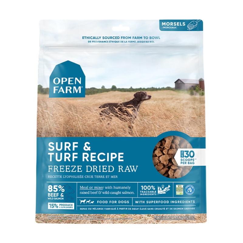 Open Farm Surf & Turf Freeze Dried Raw Dog Food 13.5 oz