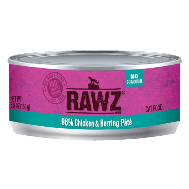 RAWZ 96% Chicken & Herring Pate Wet Cat Food 5.5-oz. Can
