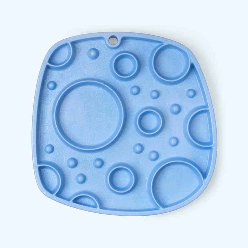 West Paw Bubbles Feast Mat Periwinkle