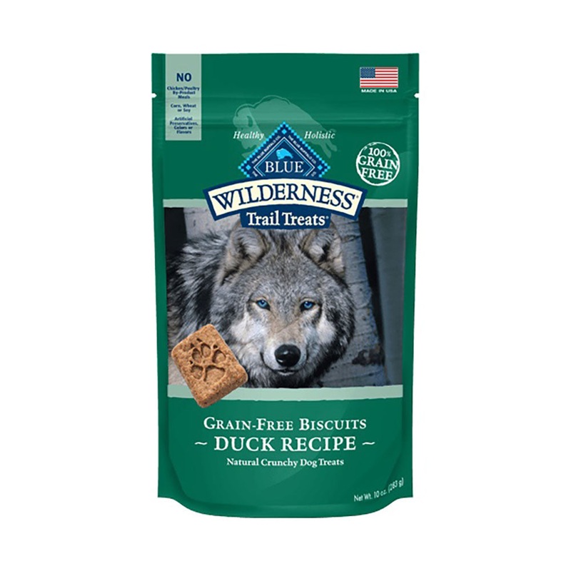 Blue Buffalo Wilderness Trail Treats Grain Free Duck Natural Crunchy Dog Biscuits 10 Oz