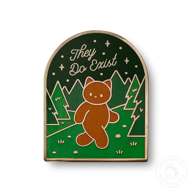 Cryptid Bigfoot Cat Hard Enamel Pin