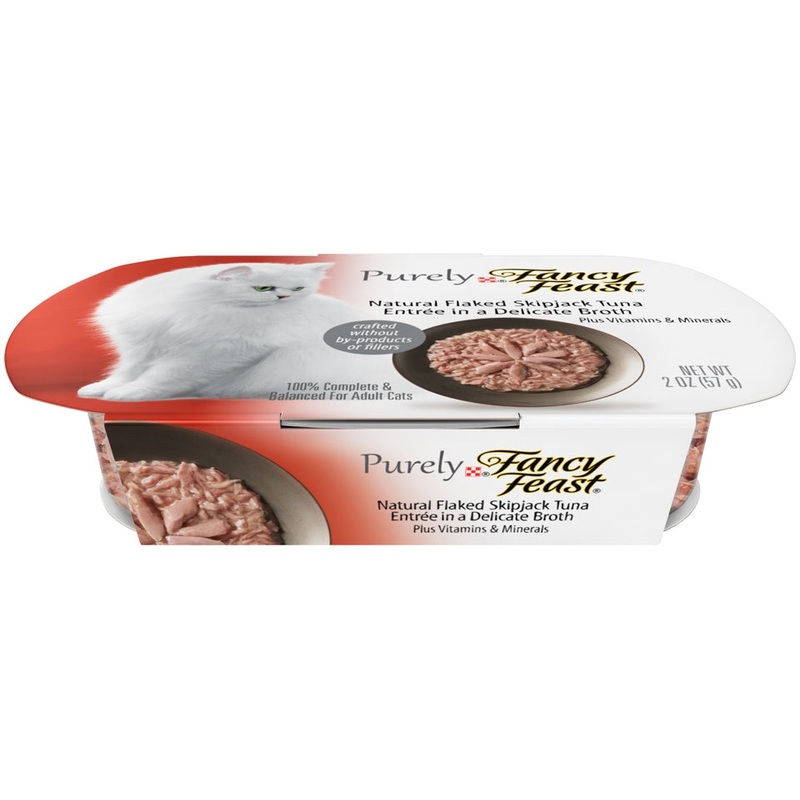 Fancy Feast Purely Natural SkipJack Tuna Entree Cat Food Tray