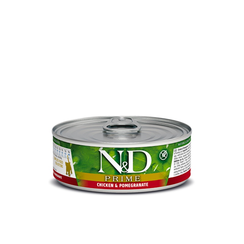 Farmina N&D Prime Cat Chicken & Pomegranate Recipe for Kitten Wet Food 2.8oz Single