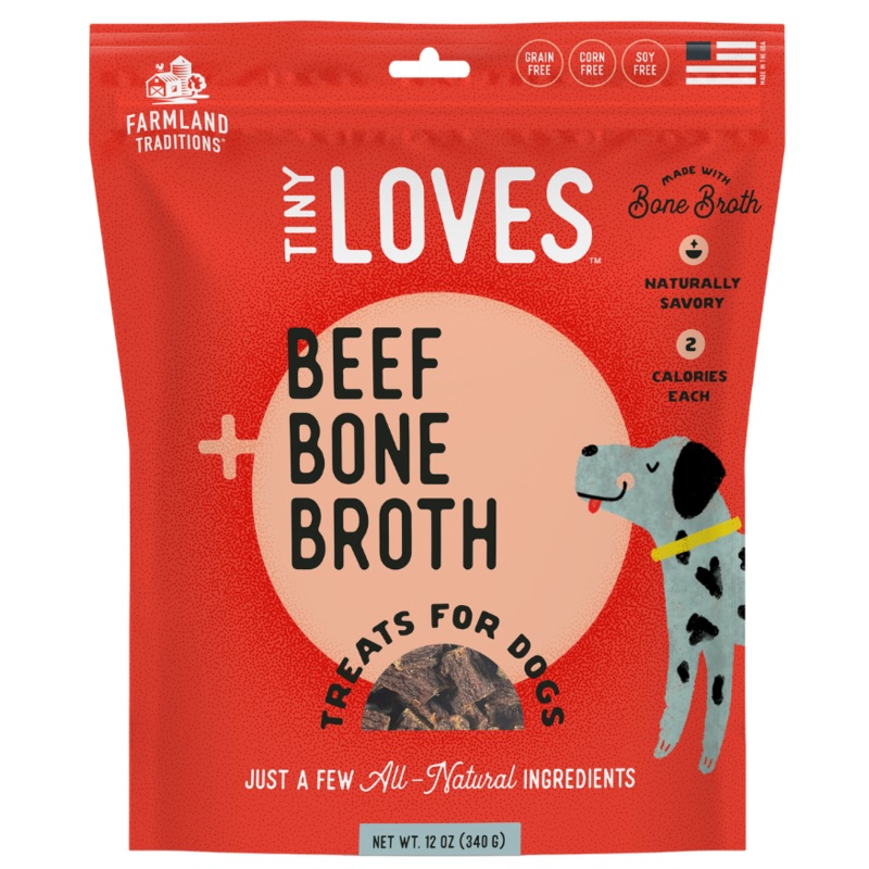 Farmland Traditions Tiny Loves Beef with Bone Broth 170g Soft Dog Treats