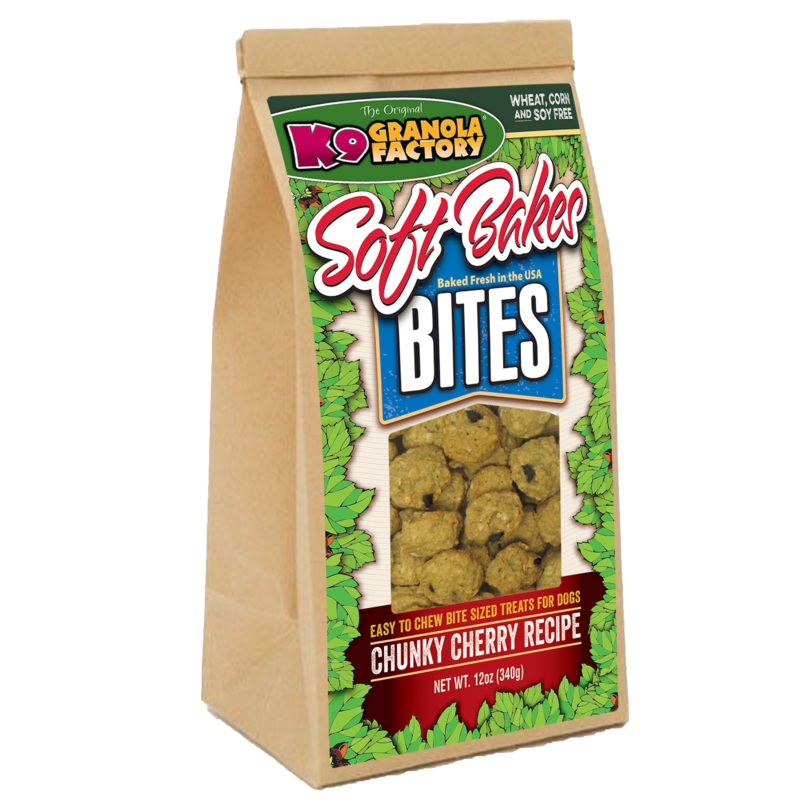 K9 Granola Factory Soft Bakes Bites, Chunky Cherry Recipe Dog Treats