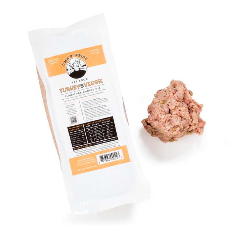 Oma’s Pride Dog Raw Signature Turkey & Veggie Mix
