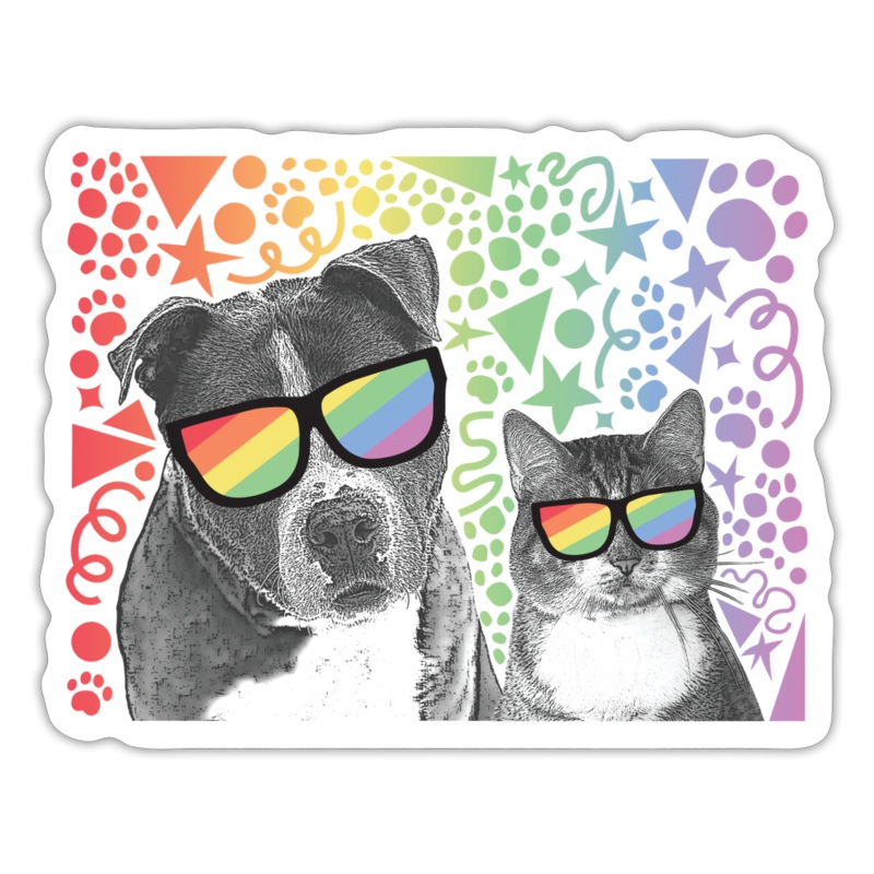 Pride Party Sticker white matte