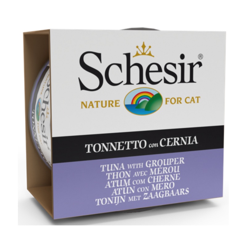 Schesir Cat Wet Food-Tuna With Grouper (Min Order 85g – 14pcs)[Weight – 85g]
