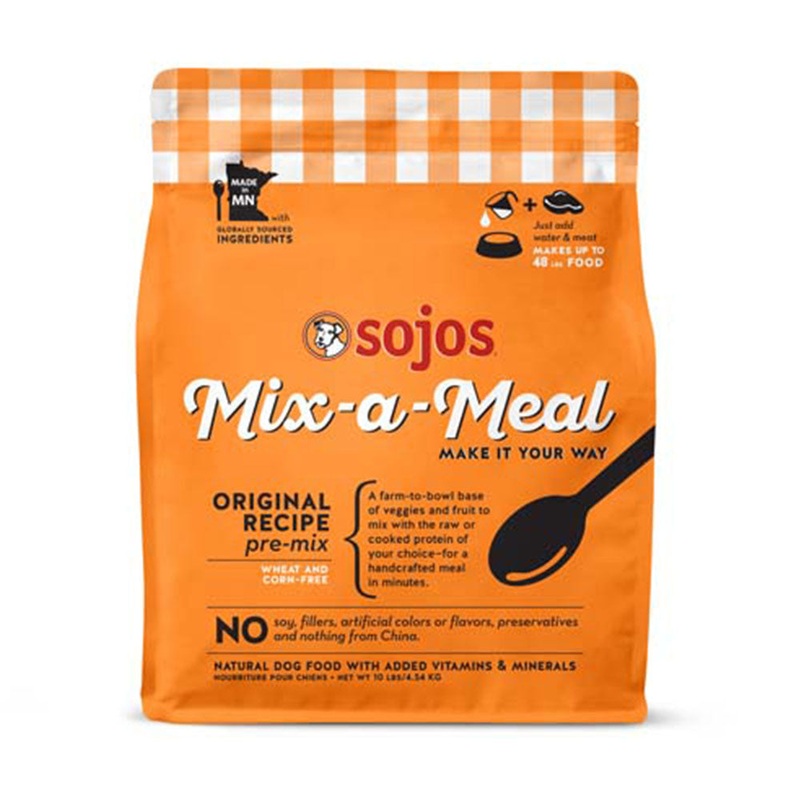 Sojos Mix-a-Meal Original Recipe Pre-Mix Dog Food 10 Lbs
