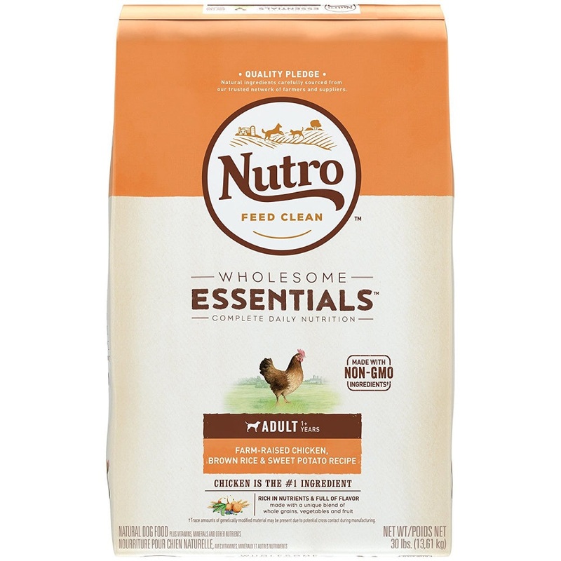 Wholesome Essentials Adult Farm-Raised Chicken, Brown Rice & Sweet Potato Dry Dog Food 5-lb