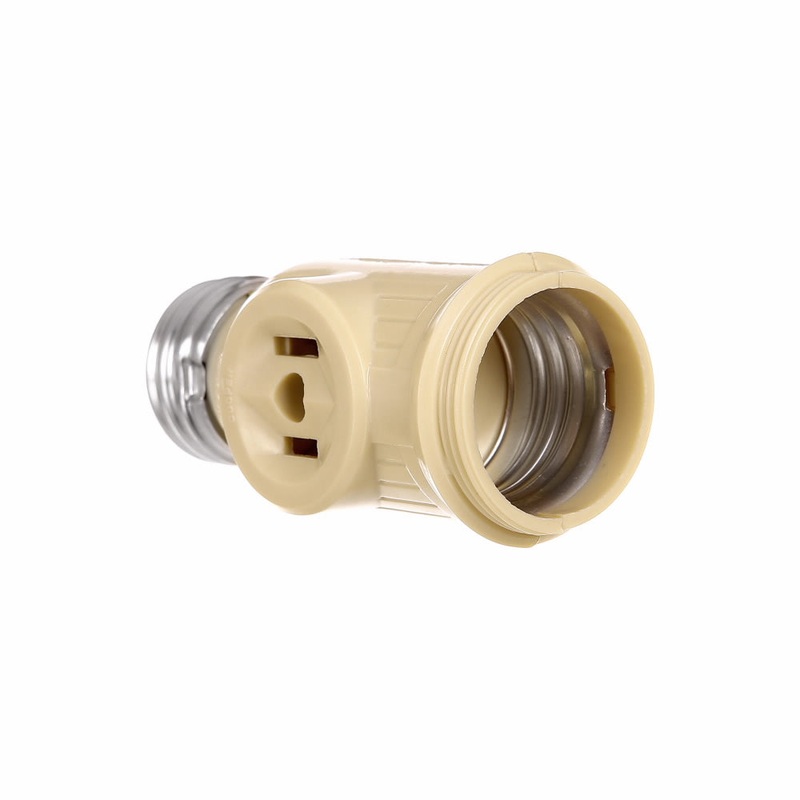 Eaton Cooper Wiring Socket Adapter 125V, Ivory 125V Ivory