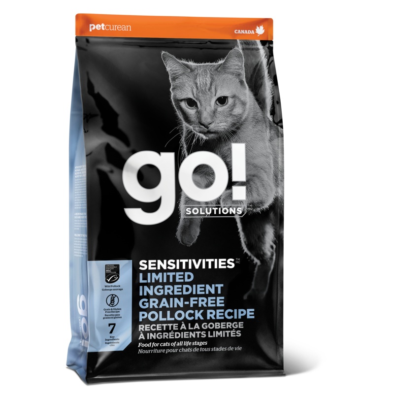 GO! SENSITIVITIES Limited Ingredient Grain FreePollock Recipe for Cats 3 lb