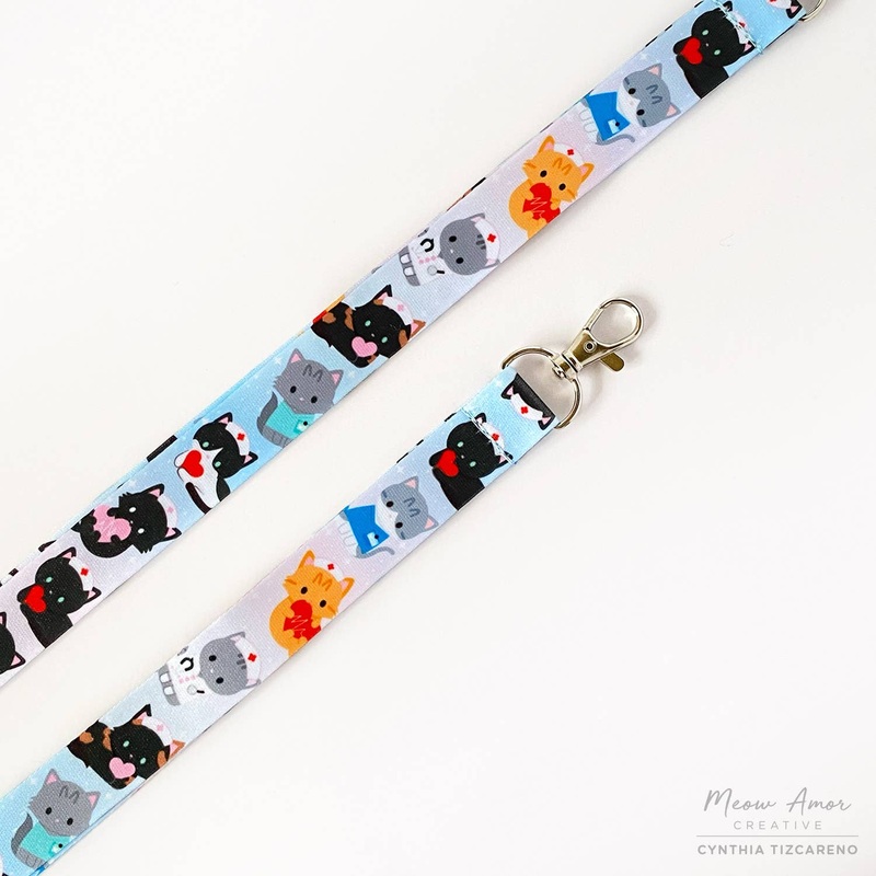 Medical Nurse Doctor Cats Lanyard