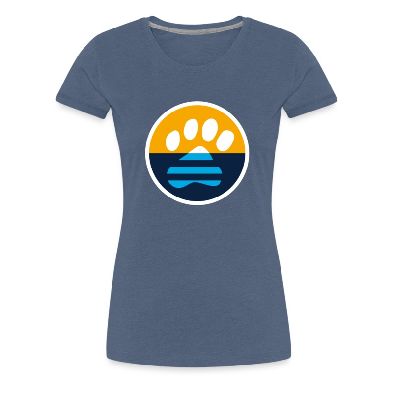 MKE Flag Paw Contoured Premium T-Shirt heather blue S