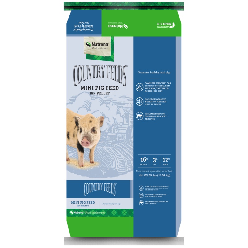 NutrenaCountry Feeds 16% Mini Pig Feed 50 Lb