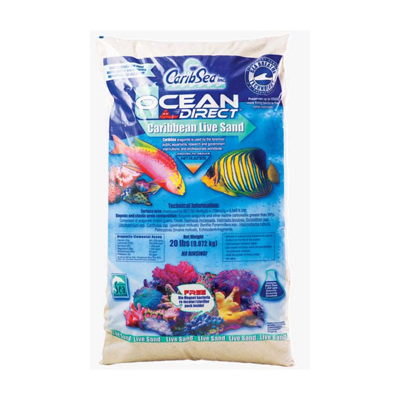 Carib Sea Ocean Direct Original Grade Sand for Aquarium 20 Lbs