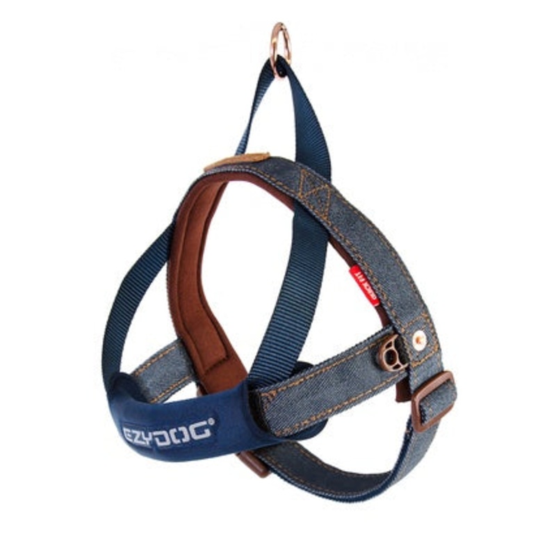 EzyDog Quick-Fit Harness Denim* Large